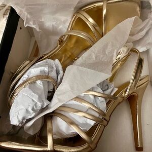 Glamorous Gold Metallic High Heels